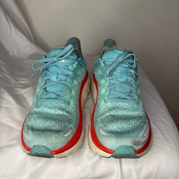 Women Hoka One One Clifton 8 Aquarella Running Shoes Sneakers - Picture 3 of 7